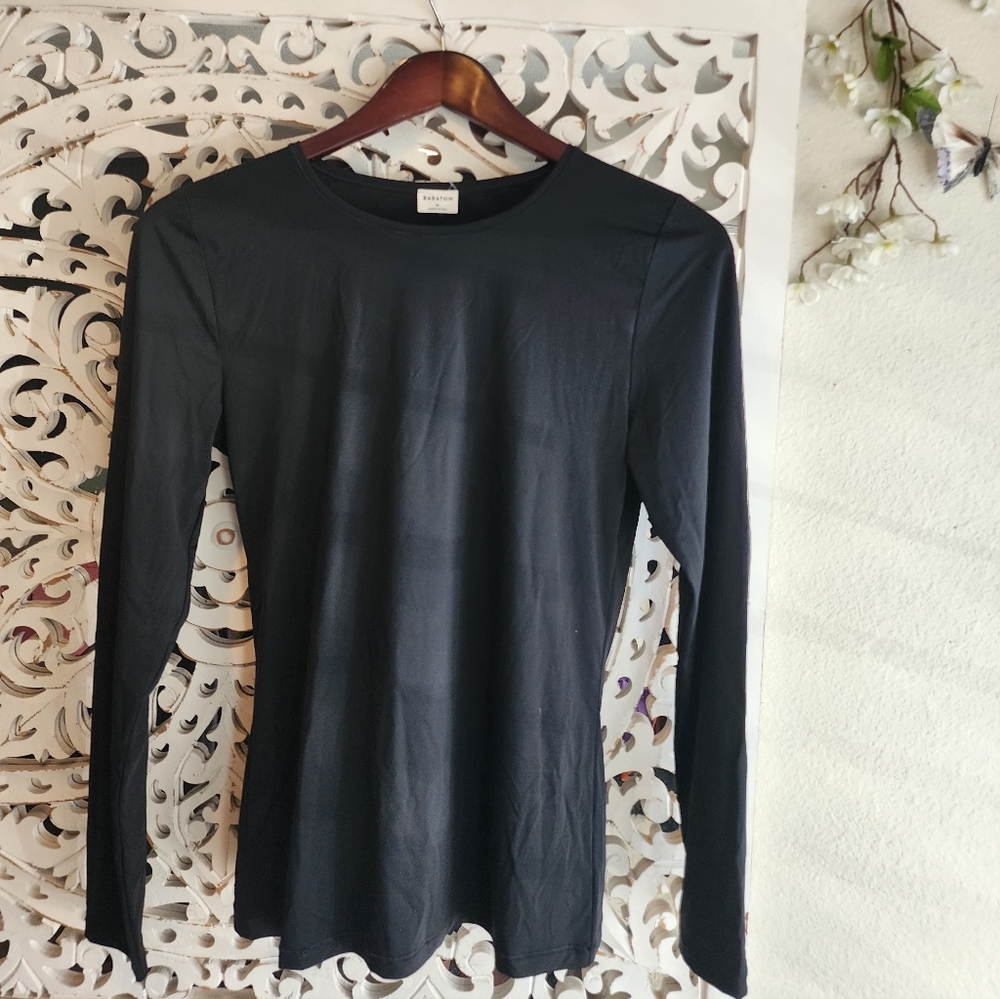 BABATON LONG SLEEVE CREW NECK BLACK TOP SIZE MEDIUM - Picture 8 of 13